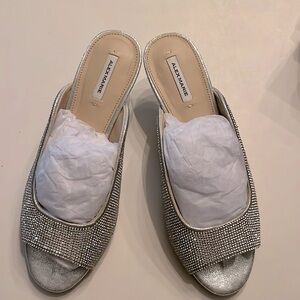 Alex Marie Rhinestone Clear Kitten Heel